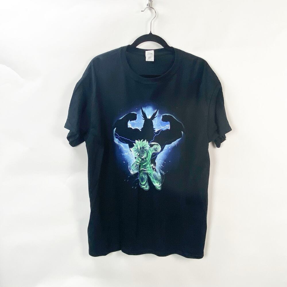 My Hero Academia Anime Large NWOT Mens Black All Might Deku Graphic T-Shirt